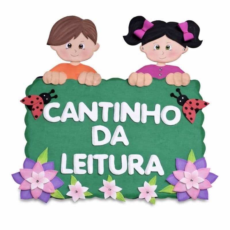 Painel Cantinho da Leitura/biblioteca em EVA – Decoração Escolar Infantil Sala de Aula Biblioteca