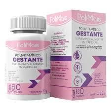 Polivitamínico Gestante PoliMais 60 Cápsulas – Rico em Ácido Fólico