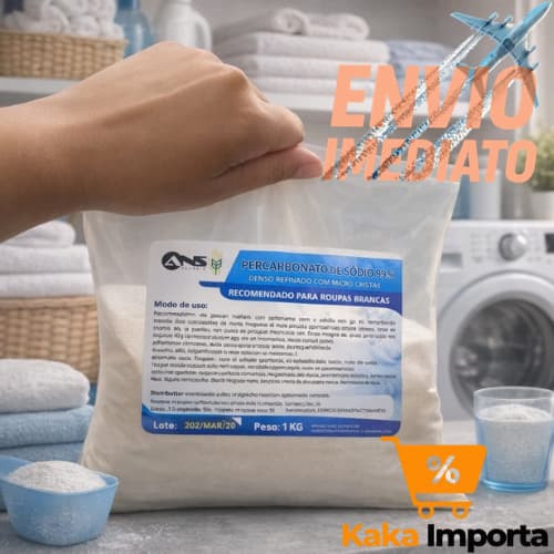 Percarbonato de Sódio 1kg: Tira Manchas e Clareador de Roupas Alvejante!