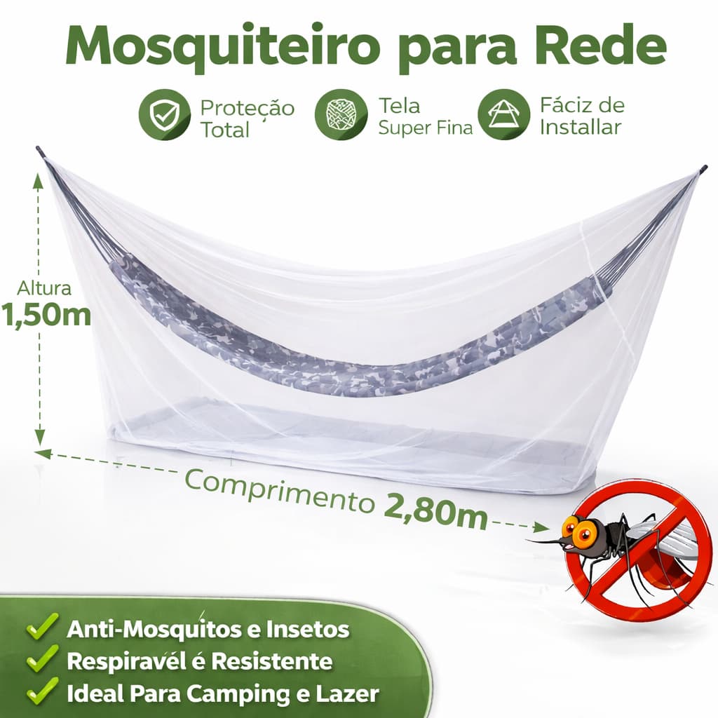 Mosquiteiro Anti-inseto Premium Para Rede Tradicional