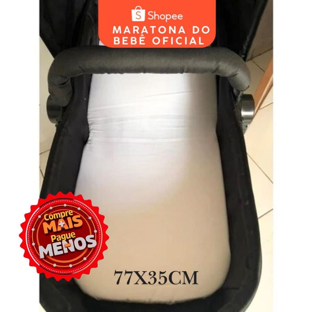 Lençol Oval P/ Carrinho Bebê Padrão Universal 77x35