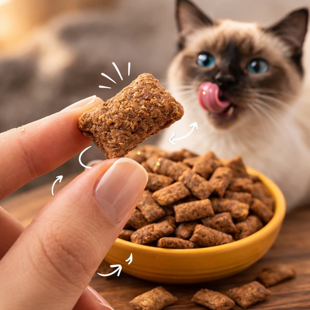 1Kg Petisco Para Gatos Sabor Frango Crocante | Snack Para Gatos Castrados Alta Palatabilidade