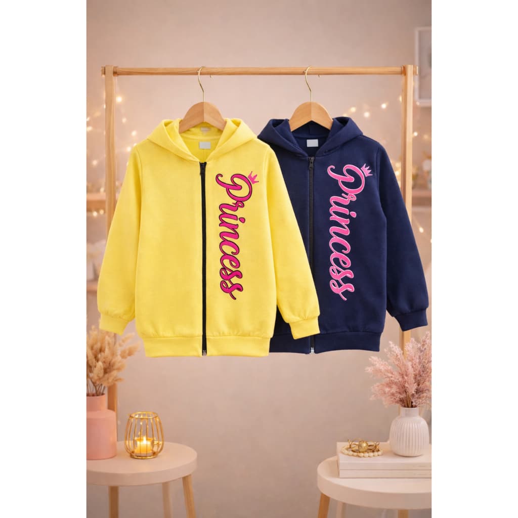 Jaqueta Infantil Moletom Peluciado Flanelado Capuz e Ziper 1 ao 10 anos Feminino Menina Inverno