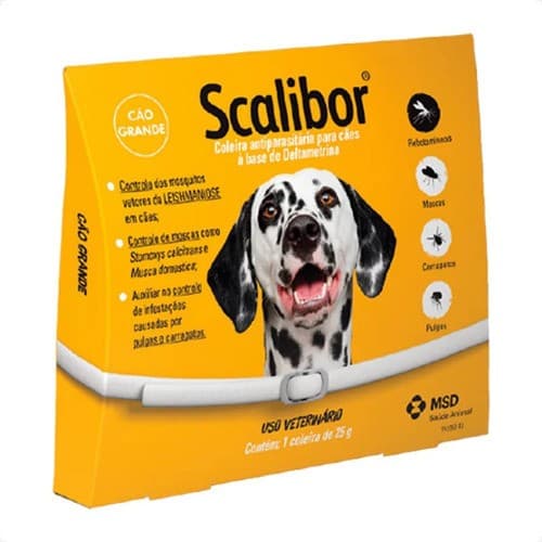 Scalibor Coleira Para Cães Tamanho Grande/65CM Anti Pulgas, Carrapatos E Leishmaniose - MSD ORIGINAL