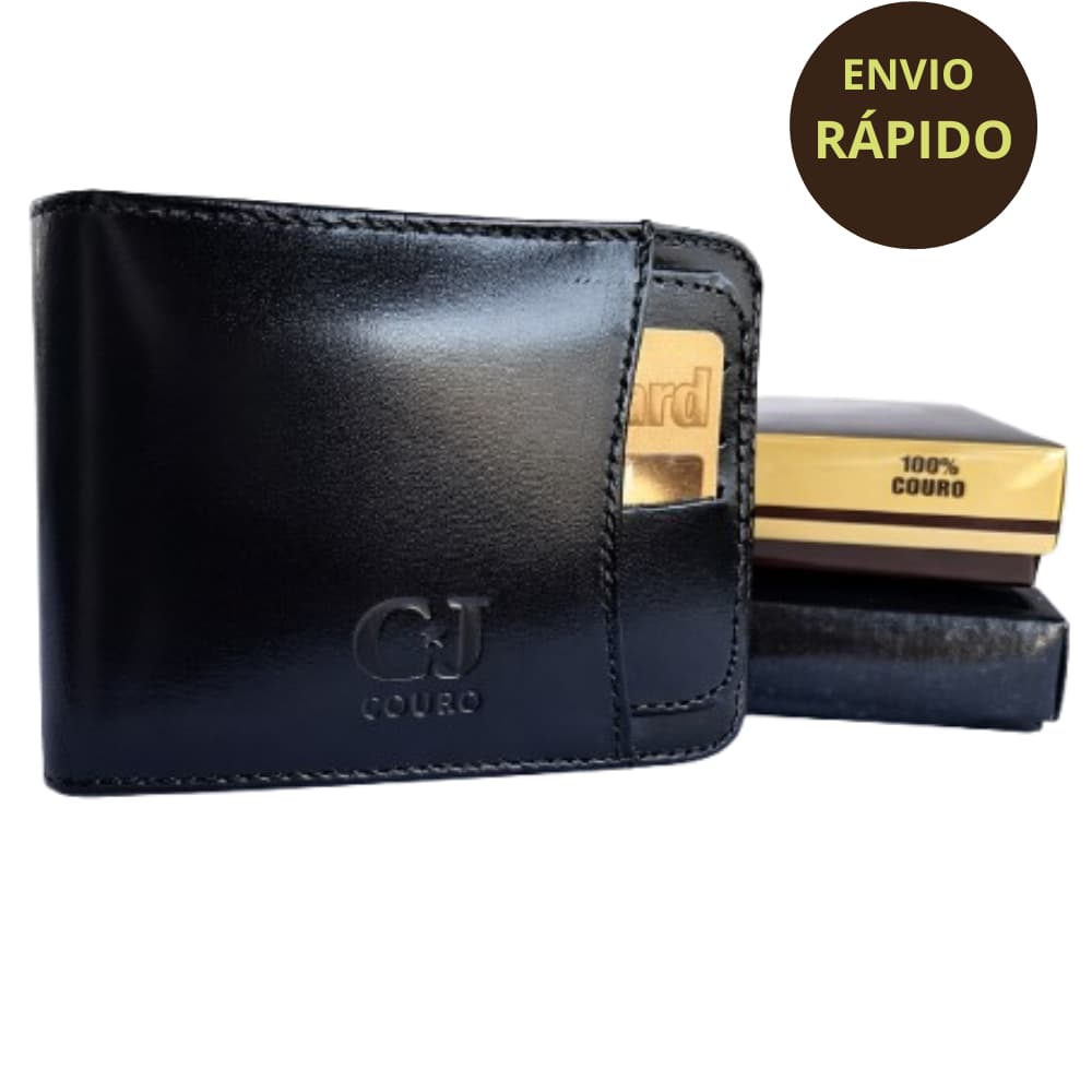 CARTEIRA DE COURO COM PORTA CARTÃO MASCULINO EM COURO LEGITIMO  COM PORTA MOEDAS GRANDE 100% COURO