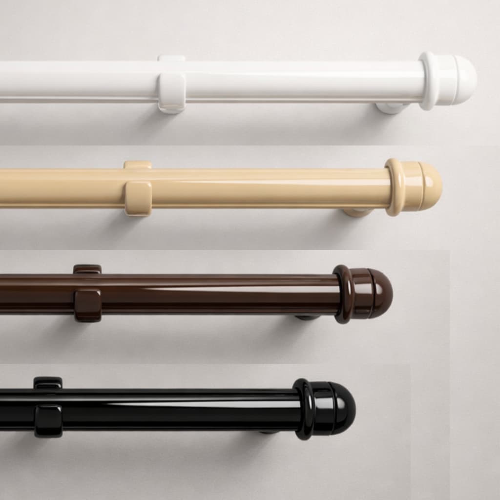 Varão de Cortina Simples 1 metro, 1,5 metro, 2 metros, 2,4 metros e 3 metros -19mm Todas Cores