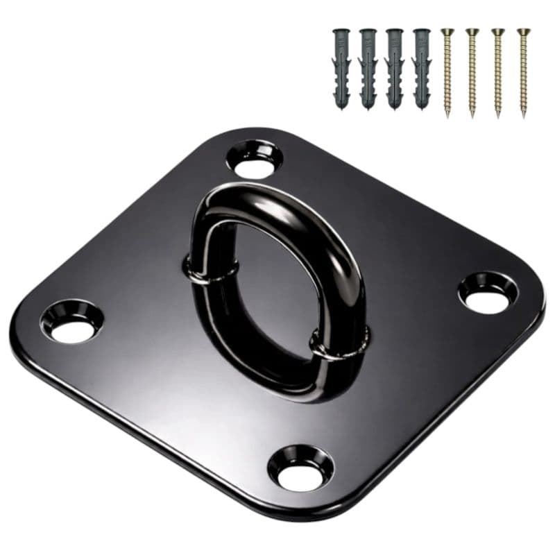 Gancho Suporte TRX teto saco pancada box corda olhal preto