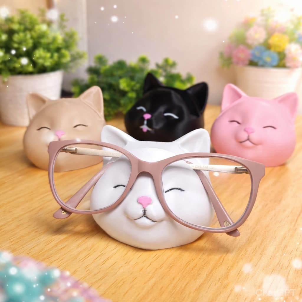 Suporte para Óculos Cabeça de Gatinho