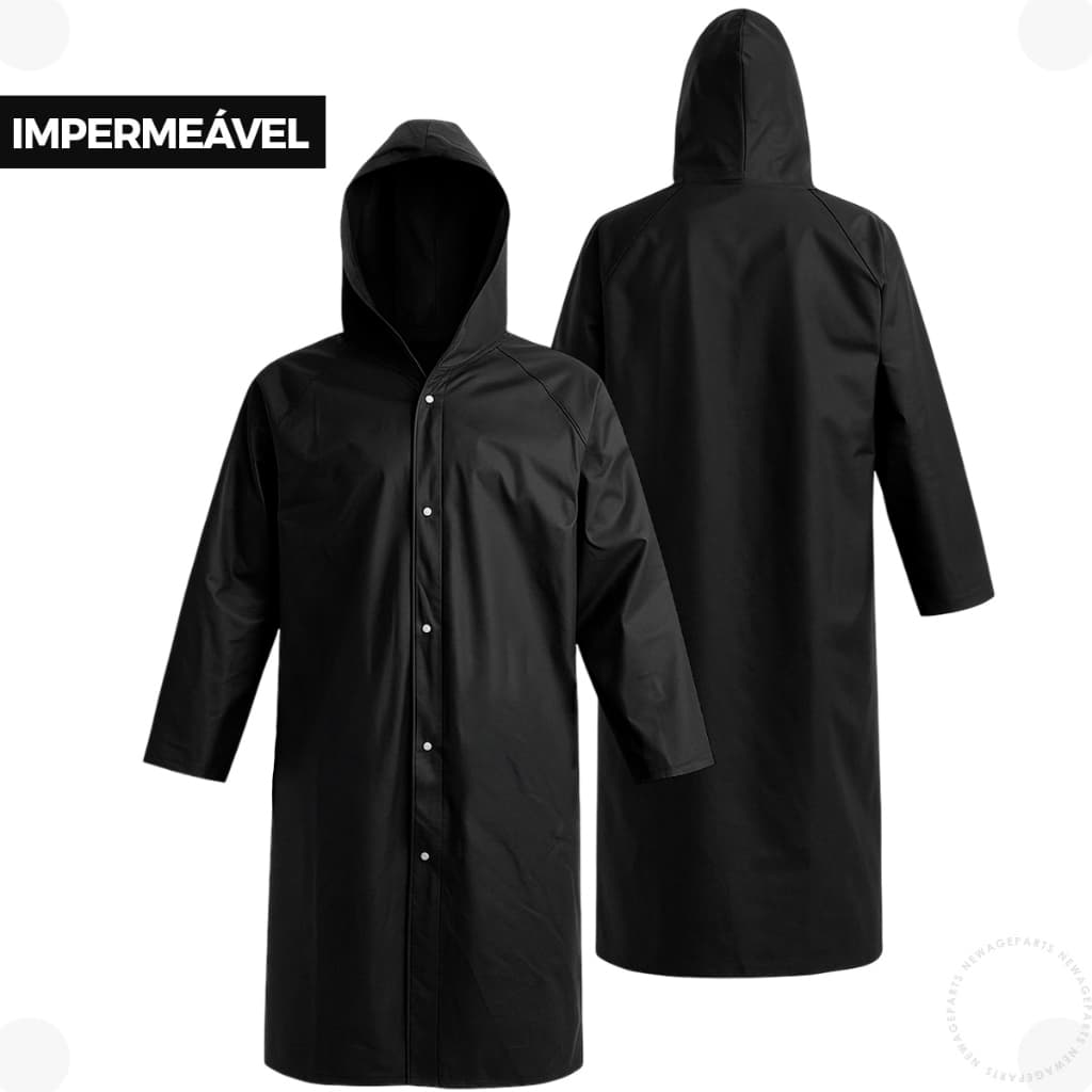 Capa de Chuva Impermeável Adulto Reforçada Jaqueta Corta Vento Proteção para Obras e Trabalho