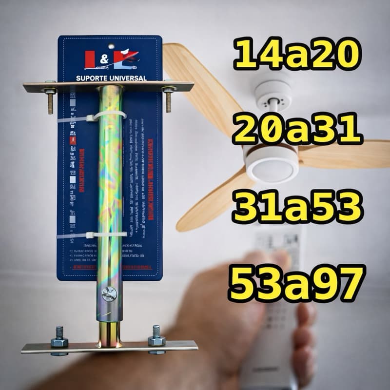 Haste Suporte Prolongadora Instalação Ventiladores Forro Gesso Rebaixamento