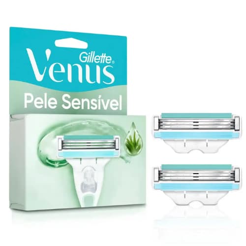 Carga para Aparelho de Depilatório Gillette Venus Pele Sensível 2 Unidades