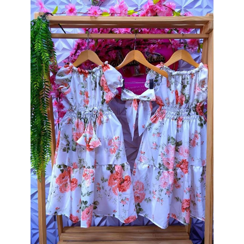 vestido evangelico- juvenil-infantil-manga corta estampada +lazo de presente corto