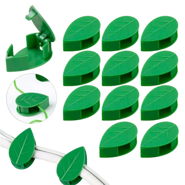 Kit Ganchos Adesivos Discretos para Plantas Trepadeiras e Decoração + Organizador de jardim e Fios | 30 a 60 Unidades