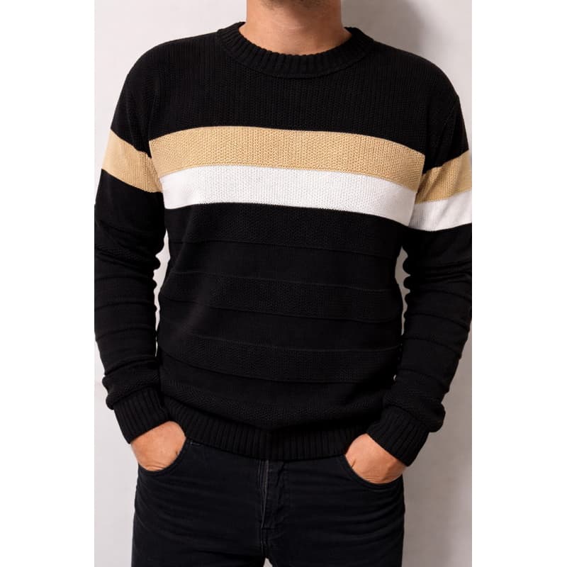 Suéter Masculino Tricô Listrado Premium – Conforto e Estilo