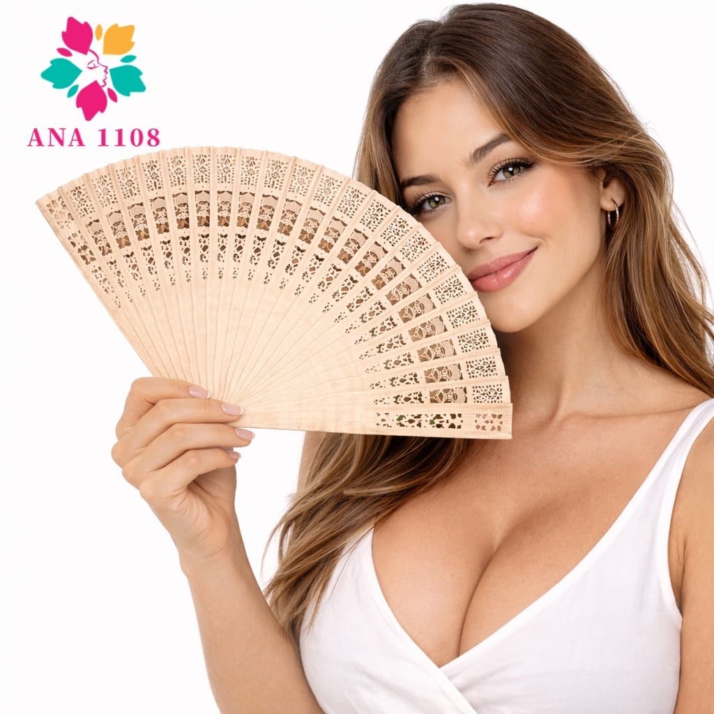 DAGUAN SHOP 3/6/12 Pcs Leque De Madeira Leve Moda