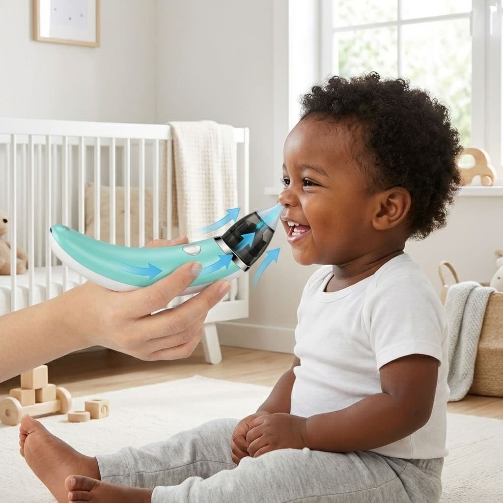Aspirador Nasal Bebê Recarregável Silicone 5 Níveis Sucção Elétrica Ajustável