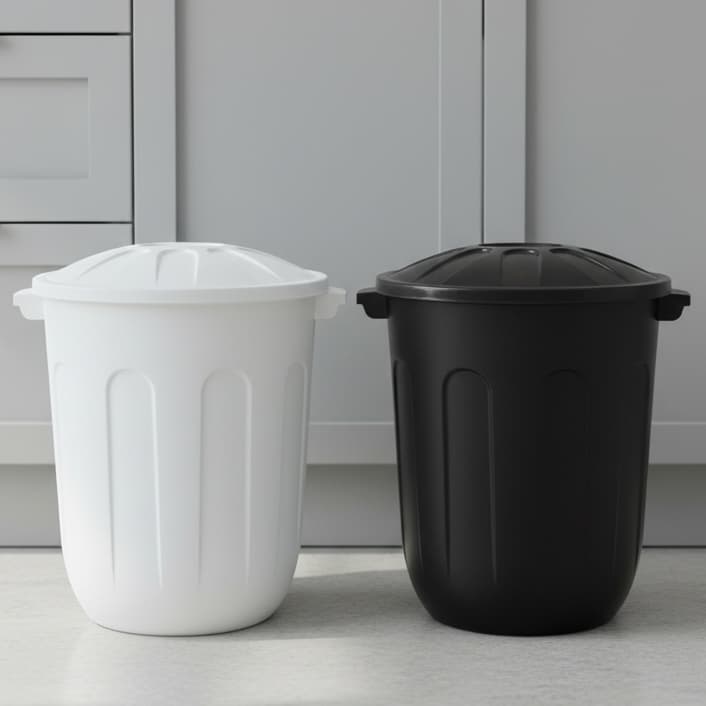 KIT Lixeiras com tampa 10L Reforçada para cozinha, banheiro e escritório