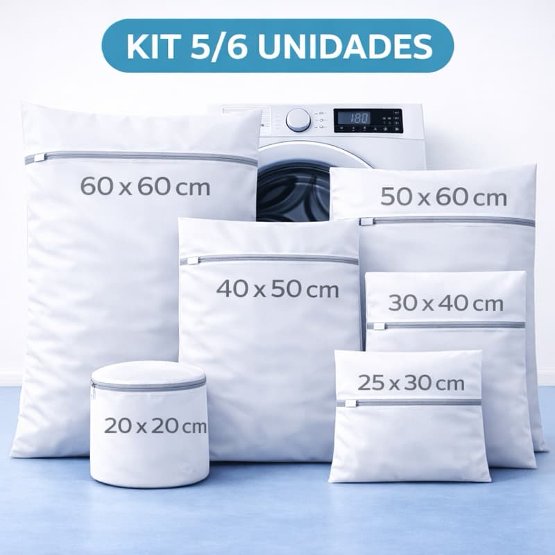 5/6 Sacos Para Lavar Roupas Delicadas tenis na Máquina Protege Sutiã Lingerie roupas Intimas organizador de mala