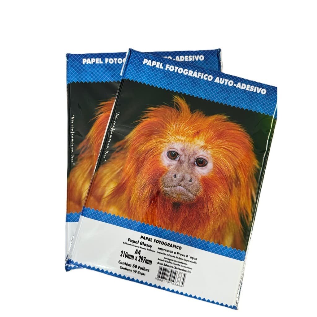 Papel Fotográfico Masterprint Adesivo 130g Glossy 100 Folhas À Prova D'água A4