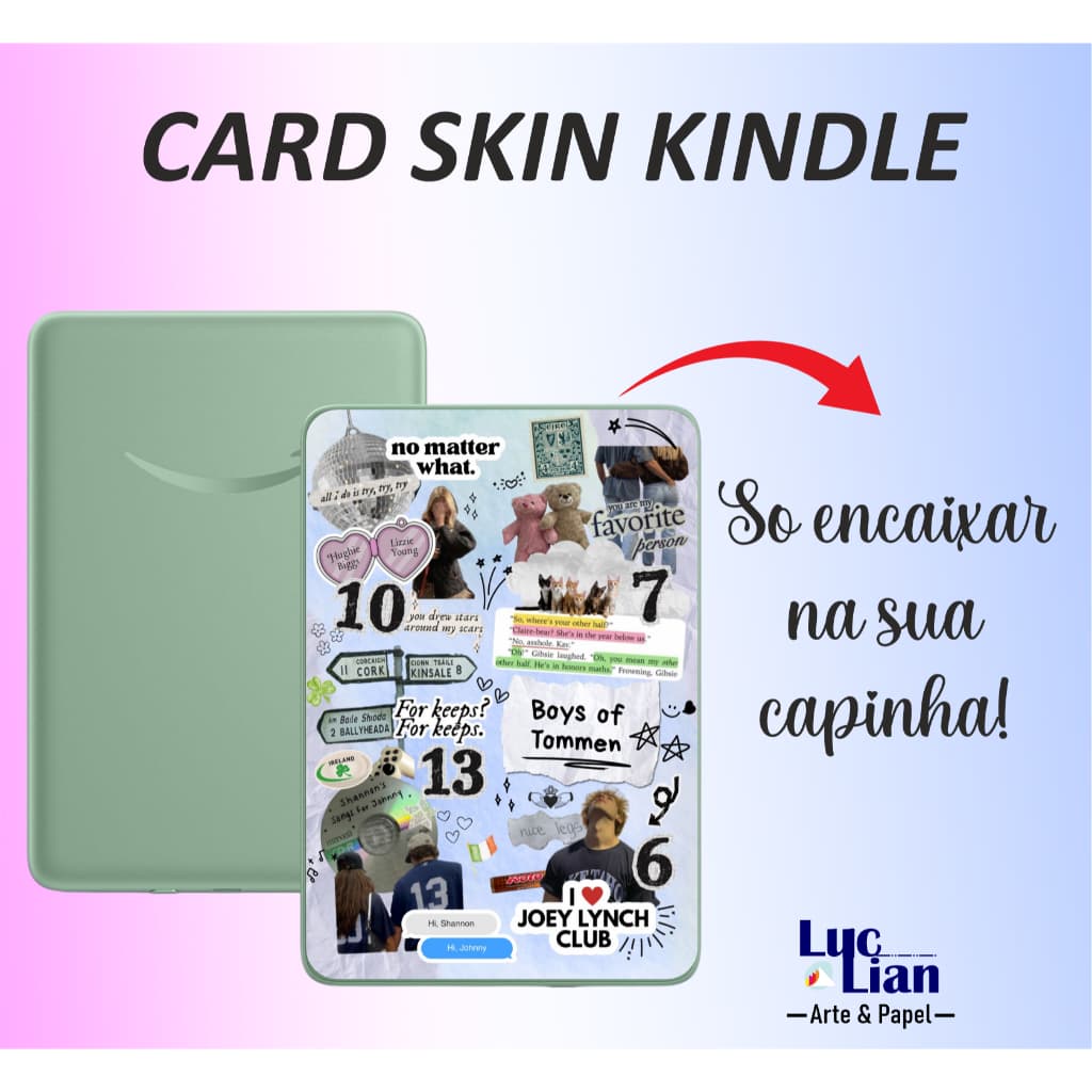 Card Skin Holográfico Para Kindle - Boys of Tommen, mod.2