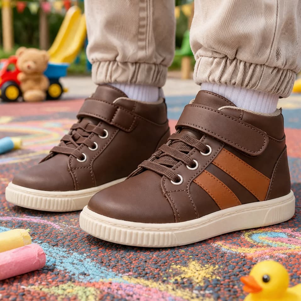 Tenis Coturno Infantil Menino Cano Medio Masculino Antiderrapante Confortável Leve Botinha Inverno