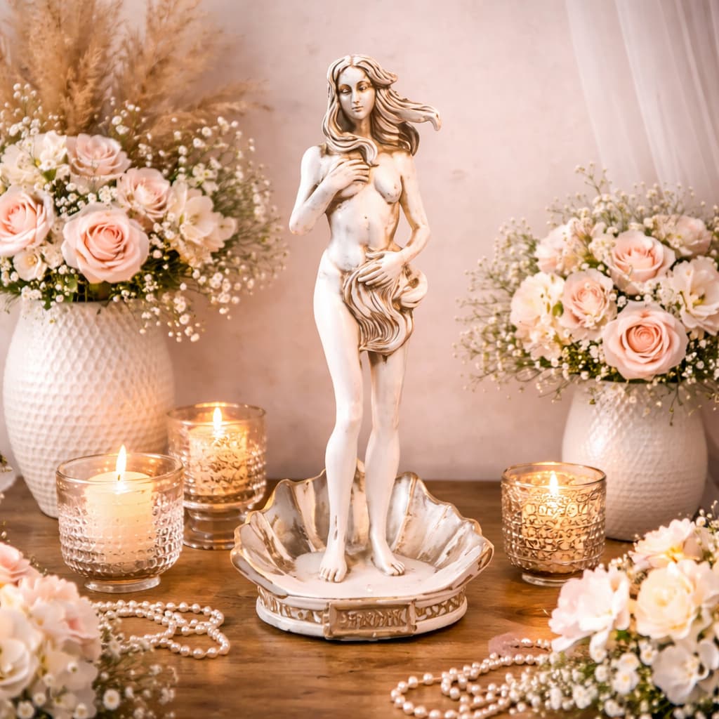 Estátua Afrodite Deusa Amor Beleza Fertilidade Vênus Sexualidade Sedução Em Resina