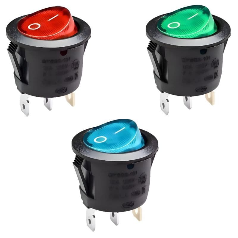 Kit Chaves Gangorra Com Led 3 Polos KCD1 6a/250v ,10a/127