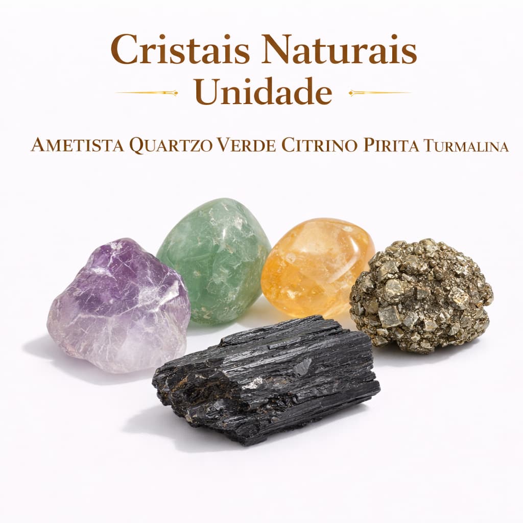 Cristais Naturais Unidade Ametista Quartzo Verde Citrino Pirita Turmalina Negra até 5cm Envio Rápido