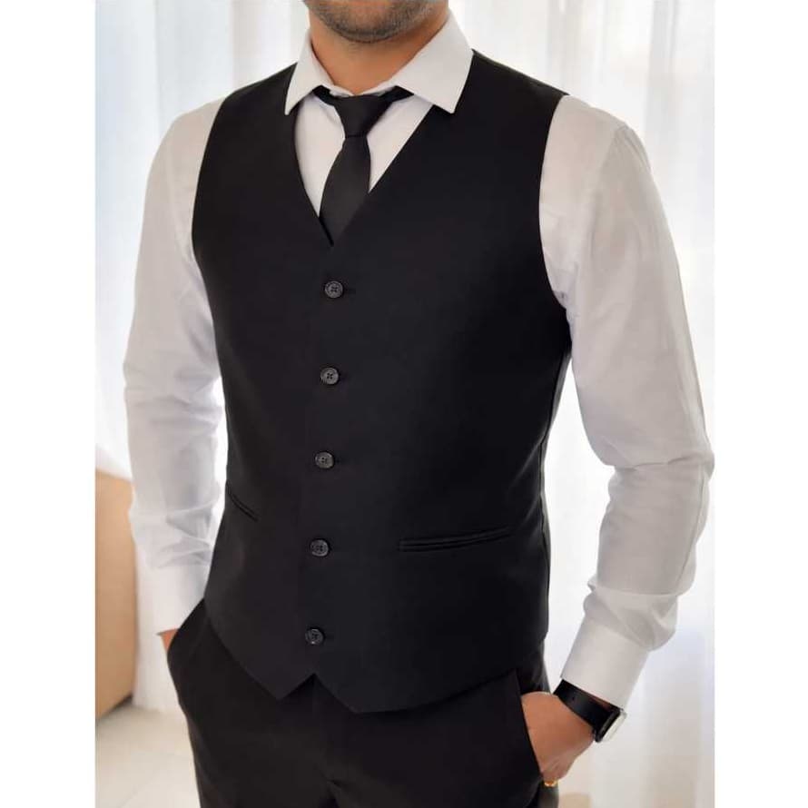 COLETE SOCIAL PRETO TECIDO OXFORD PREMIUM - DIRETO DA FABRICA