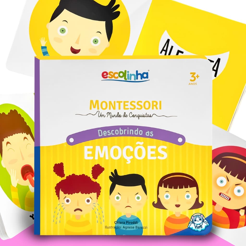 Livro Infantil Para Bebês Descobrindo as Emoções Sentimentos Montessori