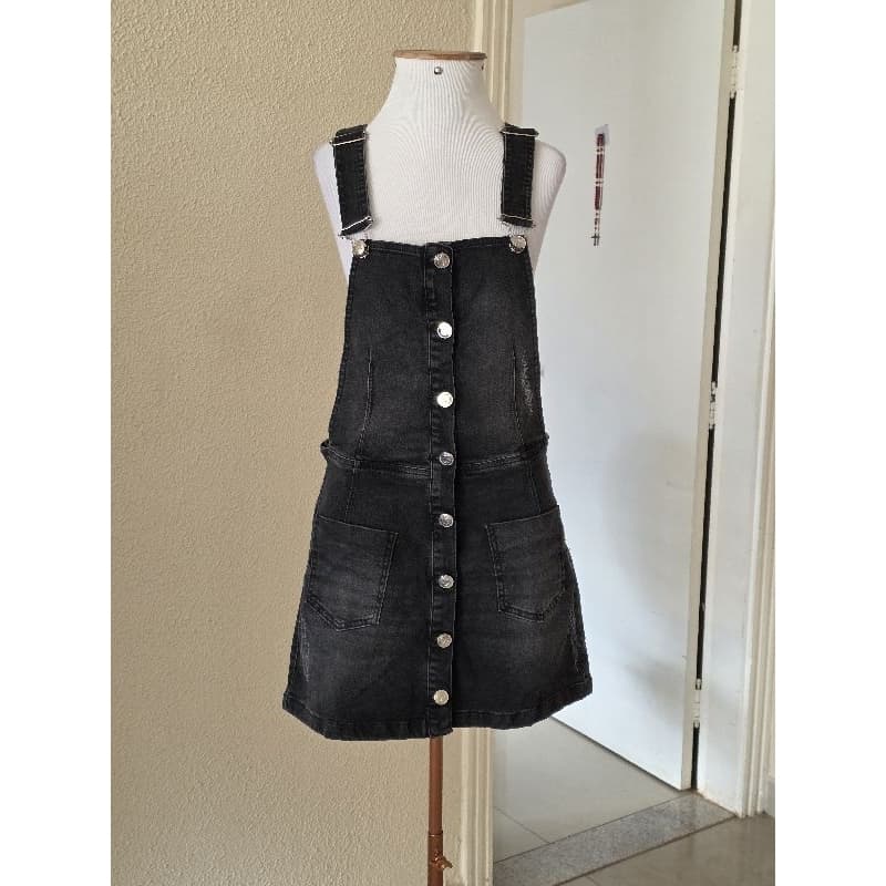 jardineira carmen steffens jeans - nova na etiqueta