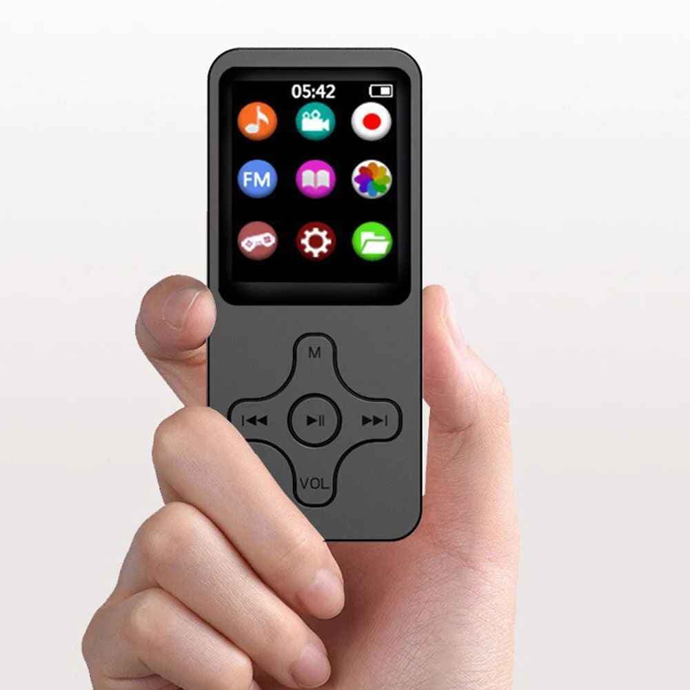 Leitor de MP3 Bluetooth 5.0 com Rádio FM/Gravação/Suporte a E-books