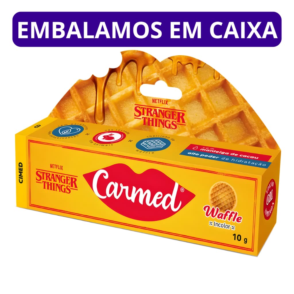 Hidratante Labial Carmed Stranger Things Sabor Waffle Edição Limitada - Bisnaga 10g