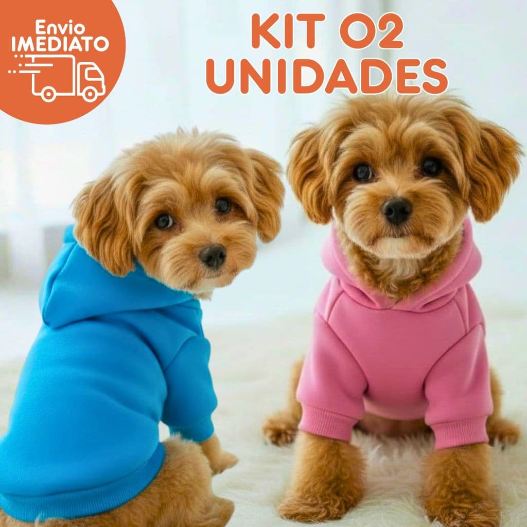 Kit 2 Moletons pet. Casaco pet. Moletom para cachorro e gato. Moletom com capuz pet. Adidog