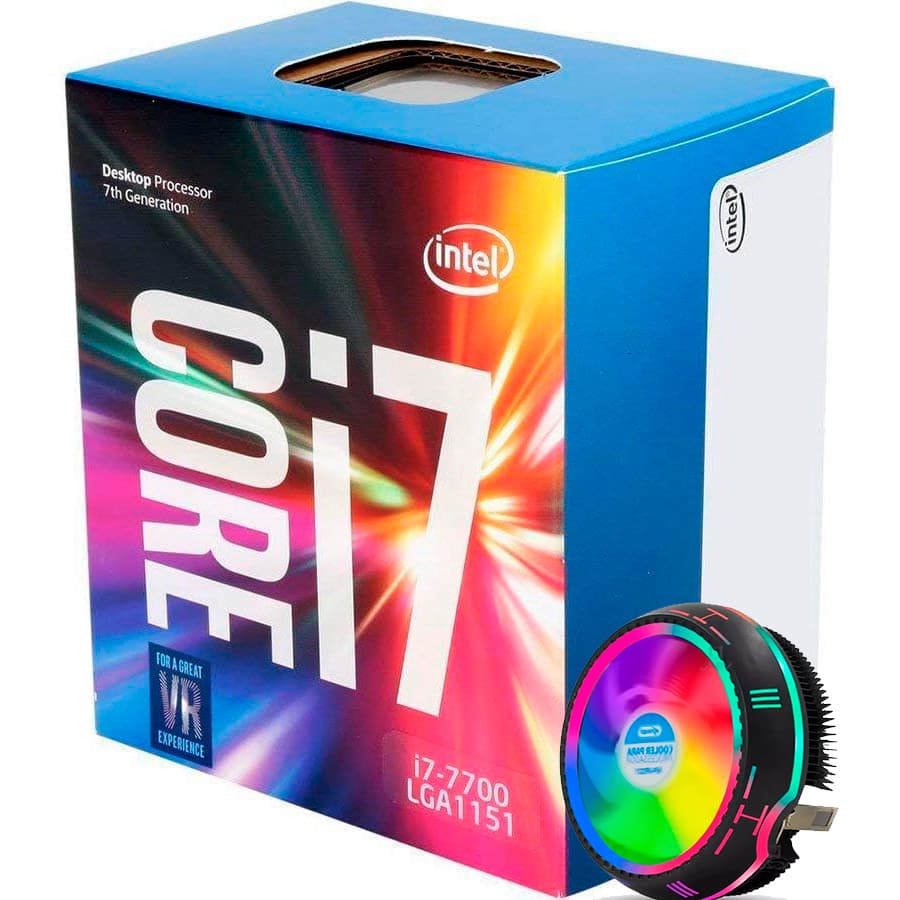 Processador Gamer Intel Core I7-7700 De 4 Núcleos 8 Threads e 4.20ghz De Frequência Com Gráfica Integrada + Cooler