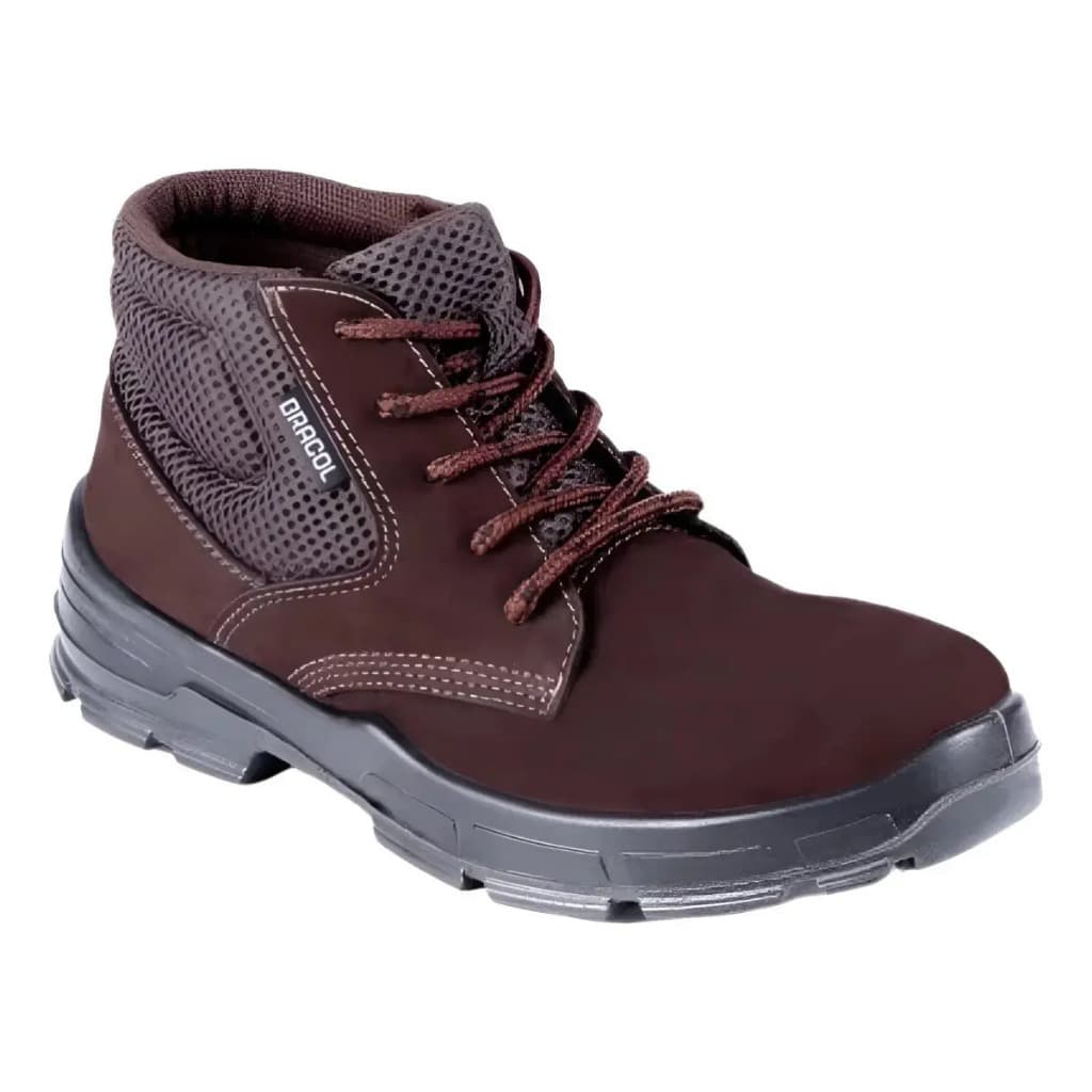 Bota Botina Bracol Nobuck Eletricista NR10 CA 50290 com Bico Composite e Solado Bidensidade