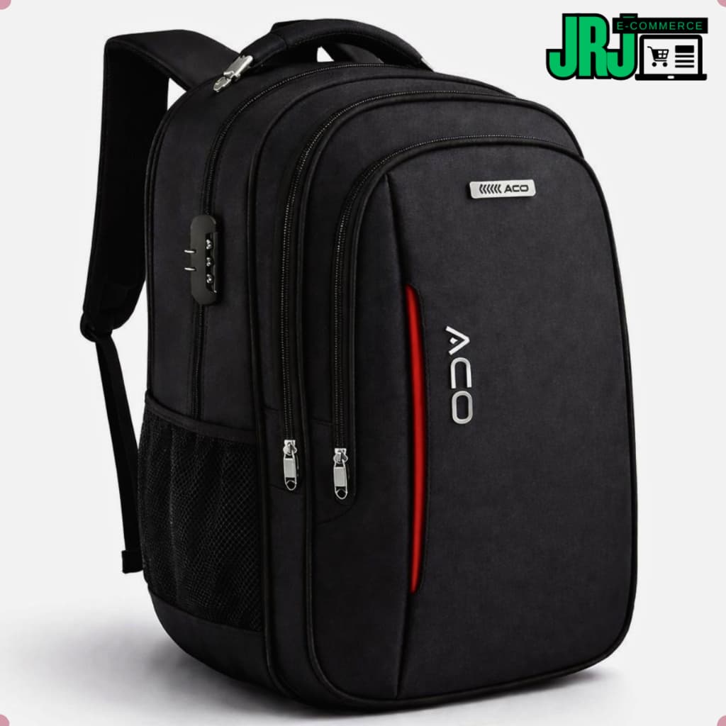 Mochila Unissex Notebook com Senha e Entrada para USB/Fone de Ouvido Impermeável ACO