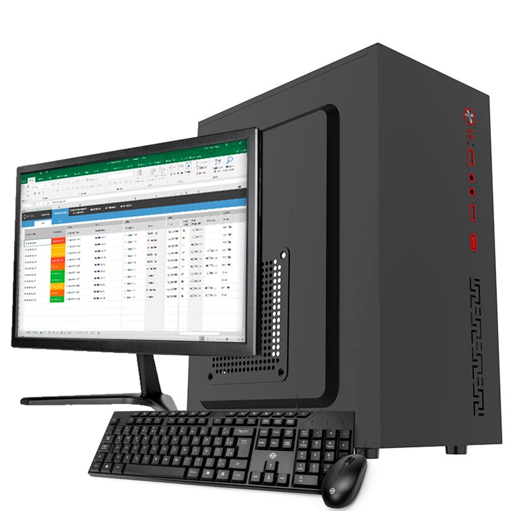 PC CPU Completo Mancer, Intel Core I5, 8GB De Memória Ram, SSD 240GB, Monitor + Teclado e mouse