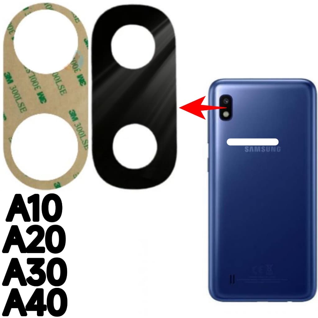 Lente De Vidro Câmera Traseira Para Galaxy A10 A20 A30 A40 Vidro Da Câmera Traseira