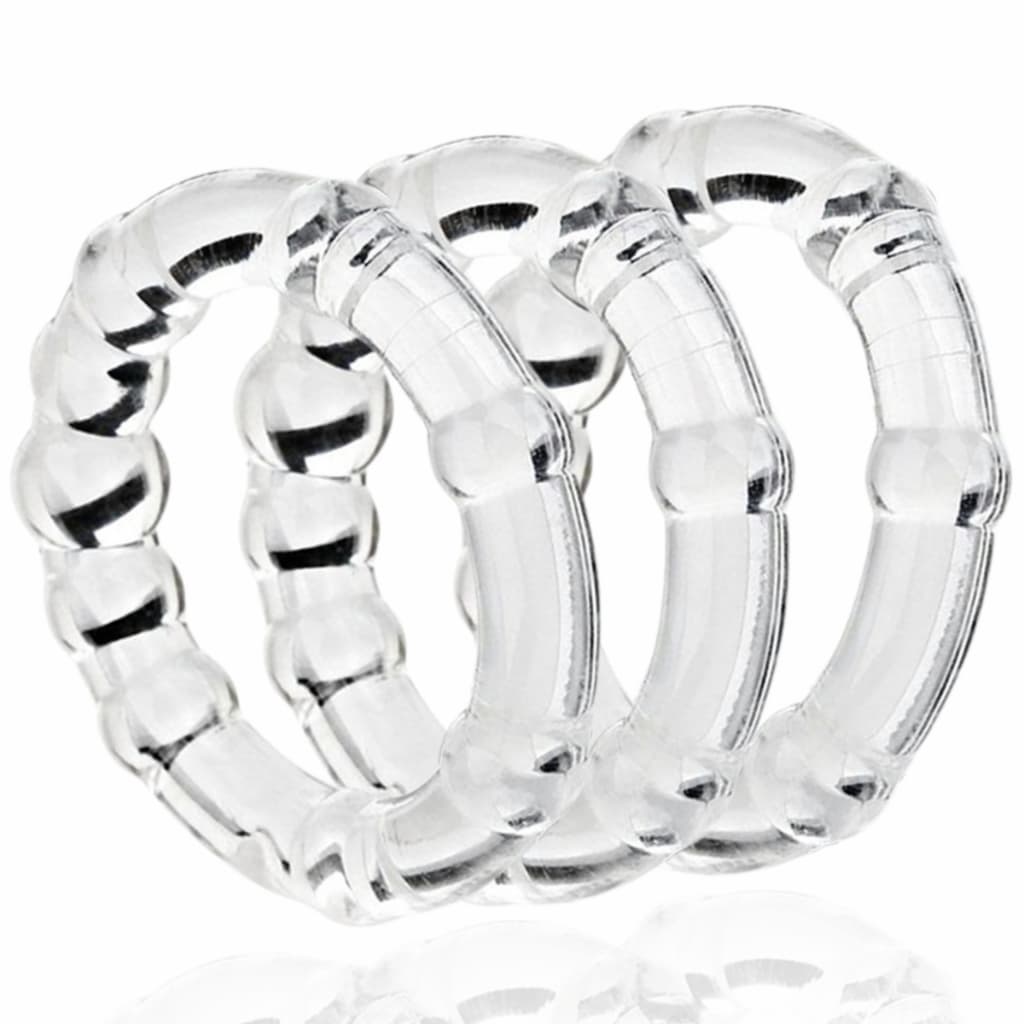 Kit 3 Anéis Peniano Silicone Macio Flexível Retarda Prolonga Ereção Ejaculação Anel Pênis Sexo Gozar