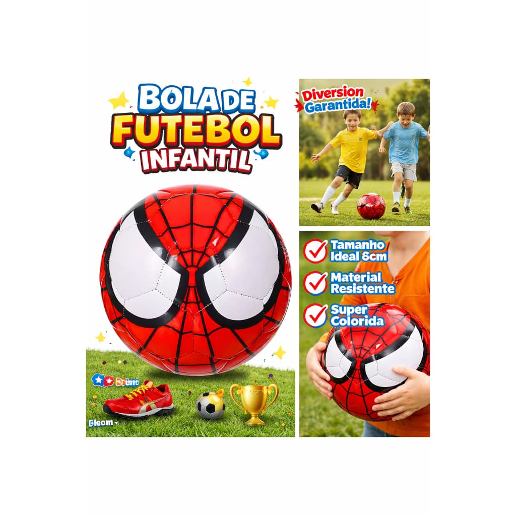 Bola de Futebol Infantil Homem-Aranha