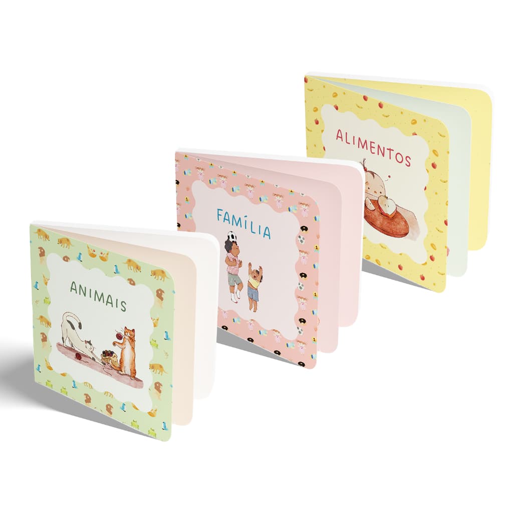 Box 3 Livros Infantis Para Bebê Cartonado | Coleção Meus Primeiros Poemas | Educativo Sensorial 0 a 3 Anos