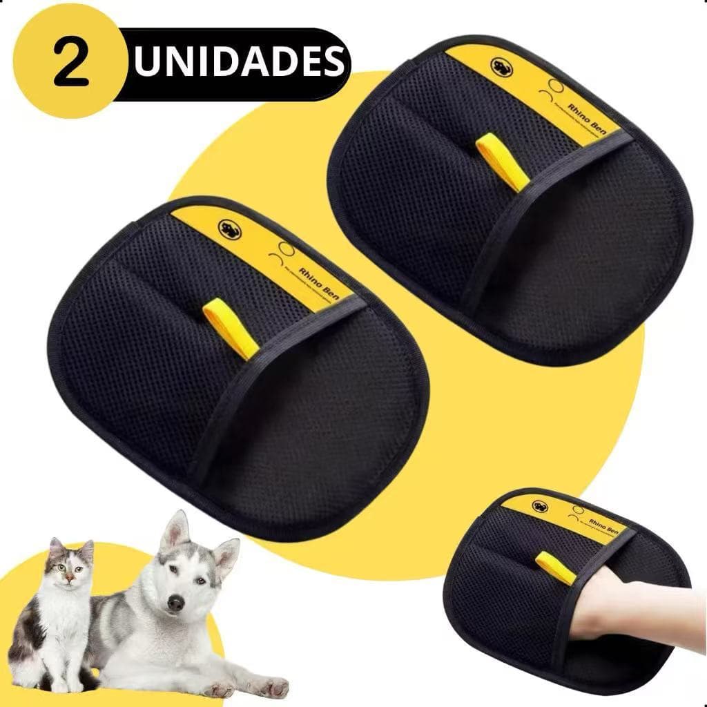 Luvas de Tosa para Gatos Escova Antiestática para Remoção de Pelos de Animais Luva para Remover Pelos de Tapetes