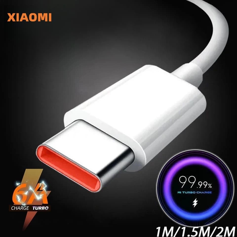 Cabo De Carregamento Turbo Original Xiaomi 6a Tipo C Carregador Mi Turbo Chage