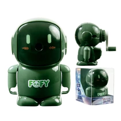 Apontador Mecânico de Mesa Robot Space Fofy Papelaria de Luxo com Gaveta