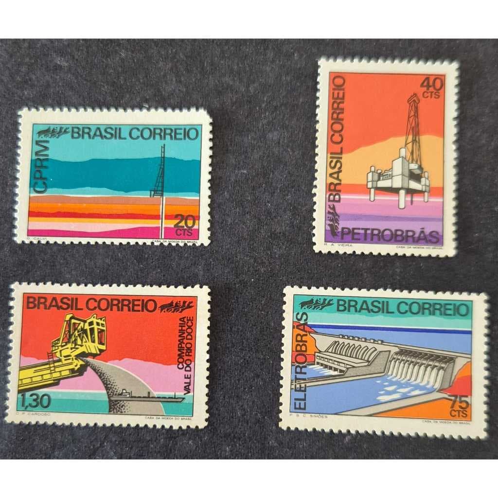 Selo correios Promoção dos recursos minerais no país. RHM C728 a C731. Selos novos - Filatelia