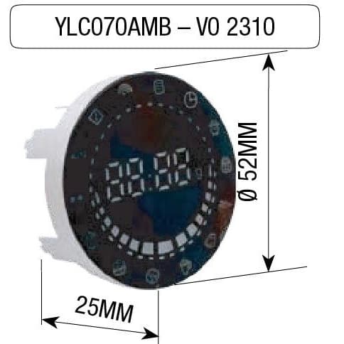 DISPLAY PARA MICROONDAS REDONDO AZUL PME31