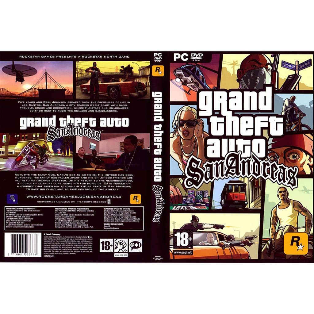 Gta San Andreas classico para Pc ou Notebook pen driver