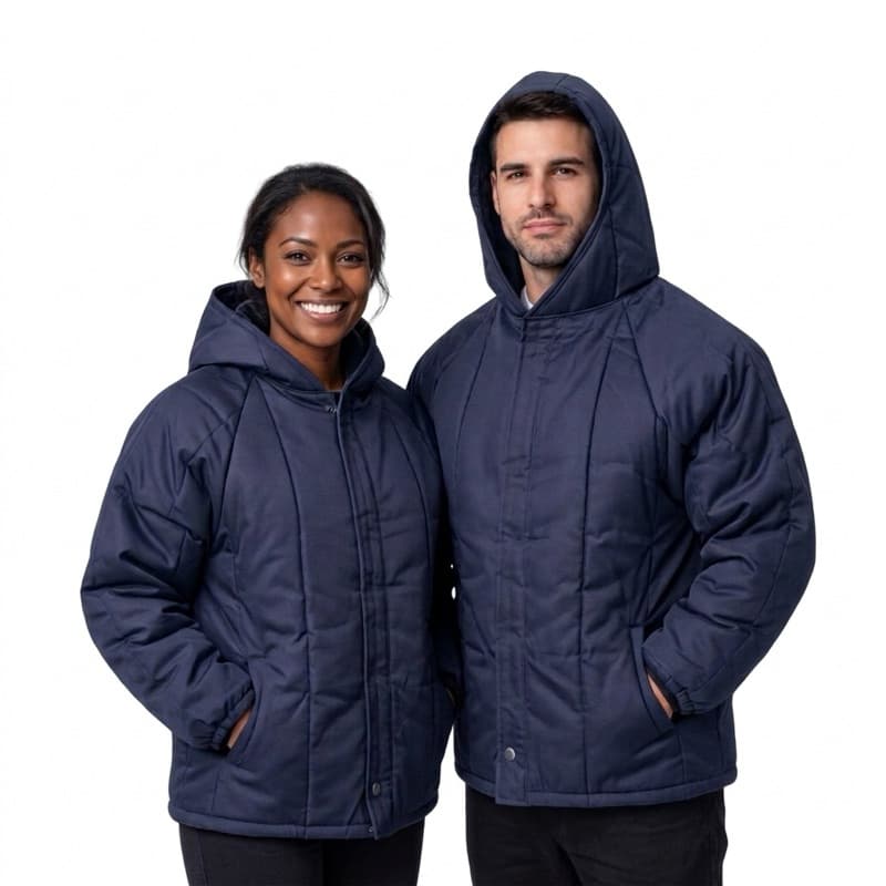 Japona Térmica Nylon c/ Capuz Bolsos Ziper p/ Câmara Fria -35°C Frigorífico Moto Motoqueiro EPI c/CA