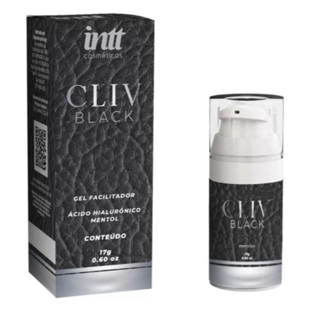 Cliv Bleck Gel Lubrificante Intt - Reduz Sensibilidade Sex Shop